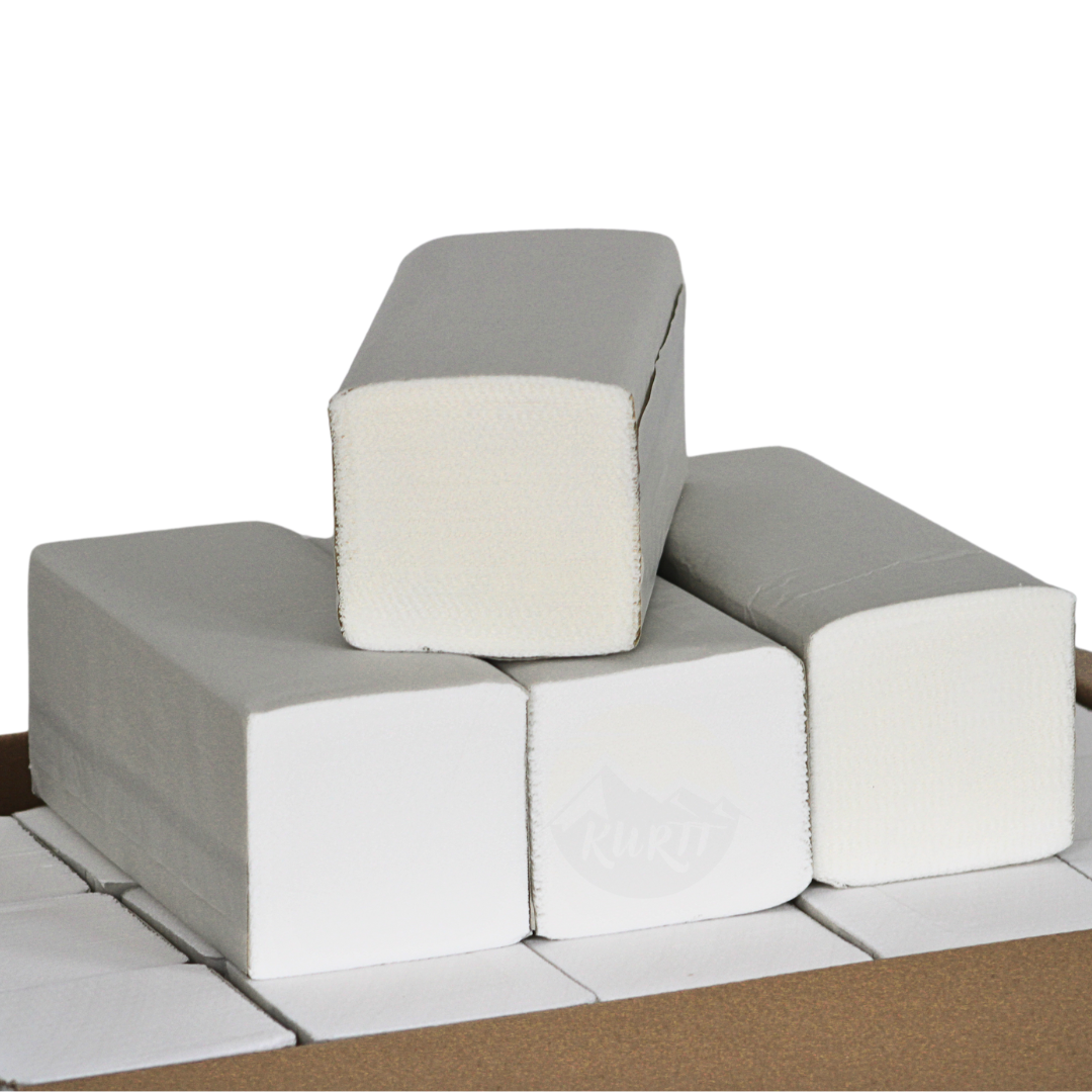 3 x 200 Papieren handdoekjes, wit 2-laags 24 x 21 cm Z-vouw