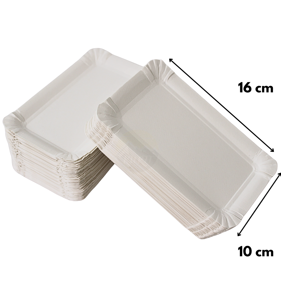 Paper plate/bowl 10x16cm white - 250 pieces