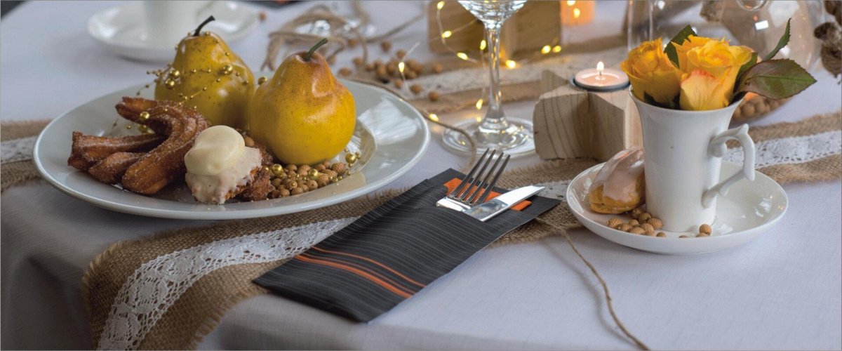 Cutlery bags including tissue - 100 pieces