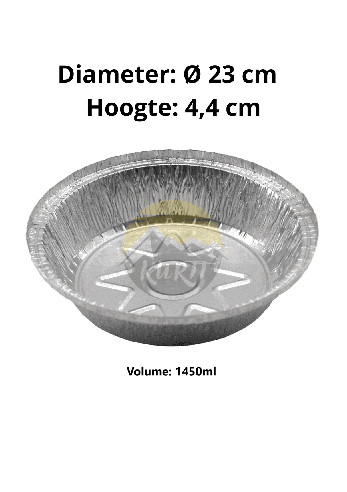 Aluminiumscontainer C803-1450L runde med låg - 100 stykker