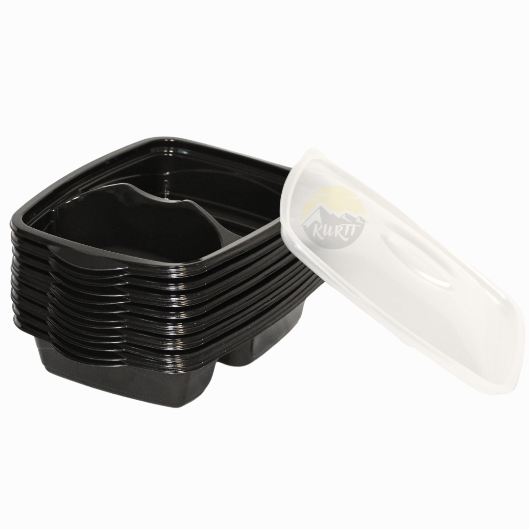 Microwave containers 2-compartment - 40 pieces