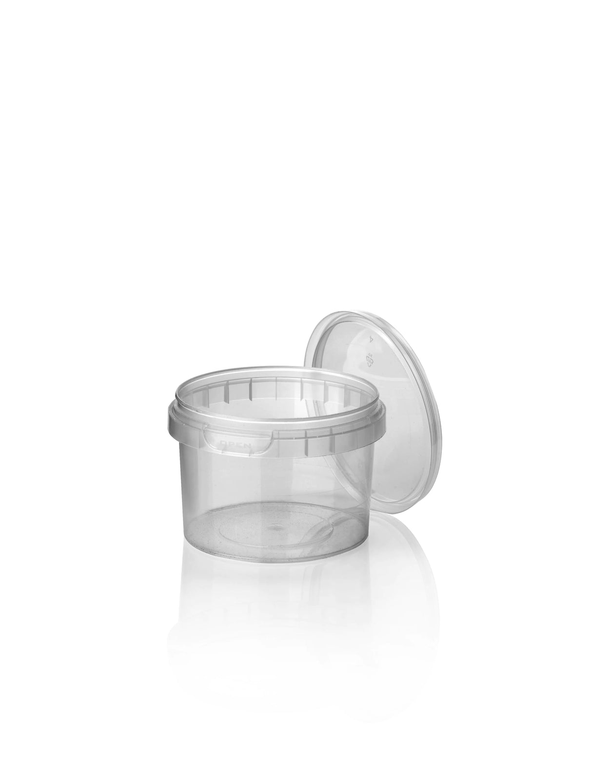 Feinkostbecher PP Transparent 280ml Rund – Originalitätsverschluss Sauce Salat | 10/20/50 Stück