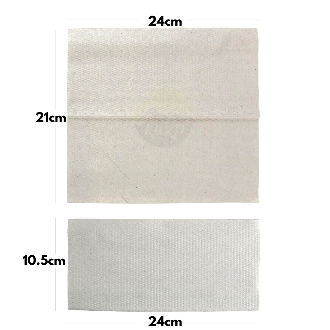 3 x 200 Papieren handdoekjes, wit 2-laags 24 x 21 cm Z-vouw