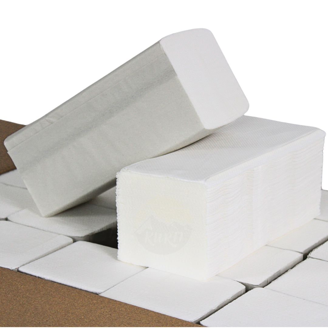 3 x 200 Papieren handdoekjes cellulose, wit 2-laags 24 x 21 cm Z-vouw