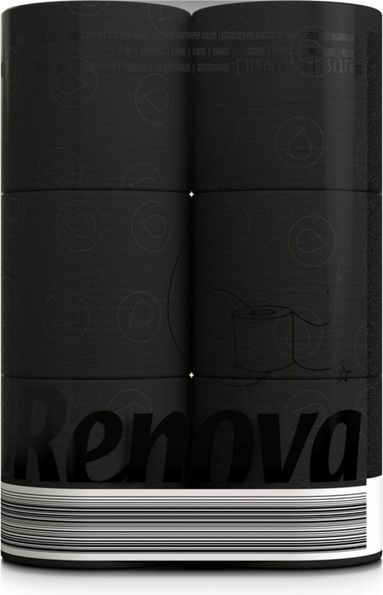 Toilet paper 140 sheets 3-ply Black