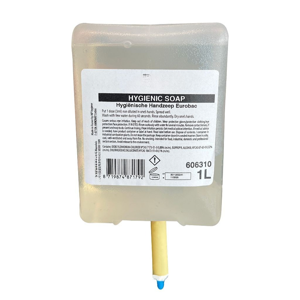 Soap Bag-In-Box, hygiënische hand soap, Eurobac - 6 x 1 Ltr