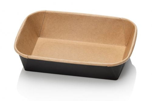 Kraft microwave containers 650ml - 50 pieces