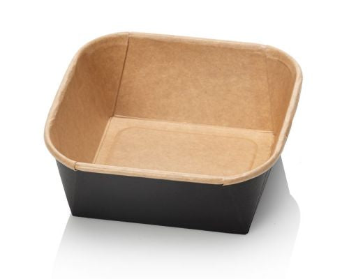 Kraft-Salatbehälter mit Deckel 500 ml – 50 Stück