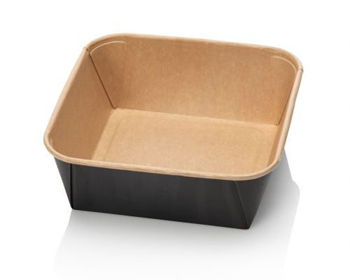 Kraft salatbeholder med låg 1320 ml - 50 stykker