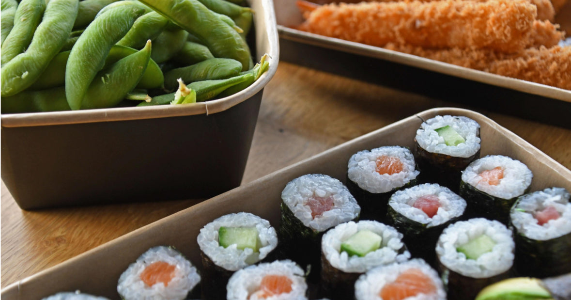 Kraft-Sushi-Tablett 165 x 115 mm – 200 Stück