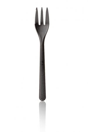 Snack/Friet vork zwart 130mm