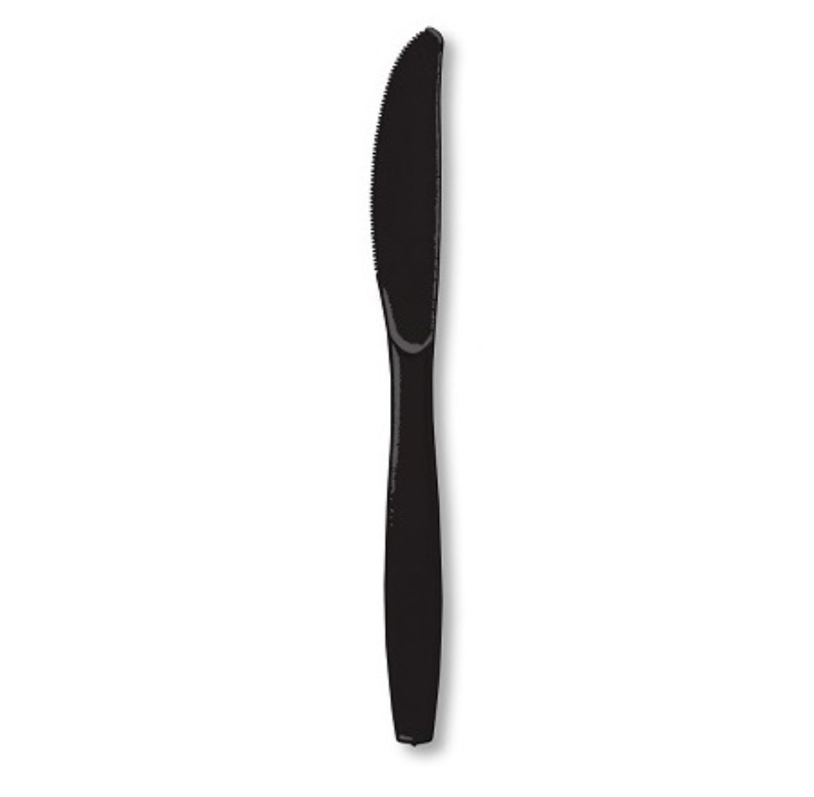 Reusable black knife 16 cm - 100 pieces