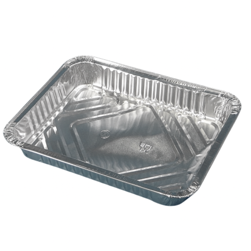 Aluminiumscontainere R879-930G udeladt med aluminiumslåg - 100 stykker