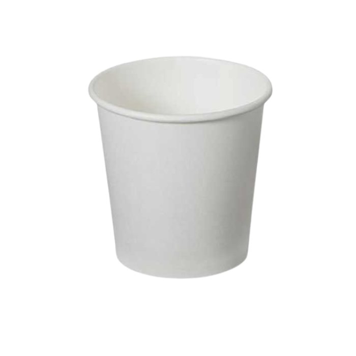 Espresso 120 ml 4 oz hvid - 100 stykker inkl. Sup