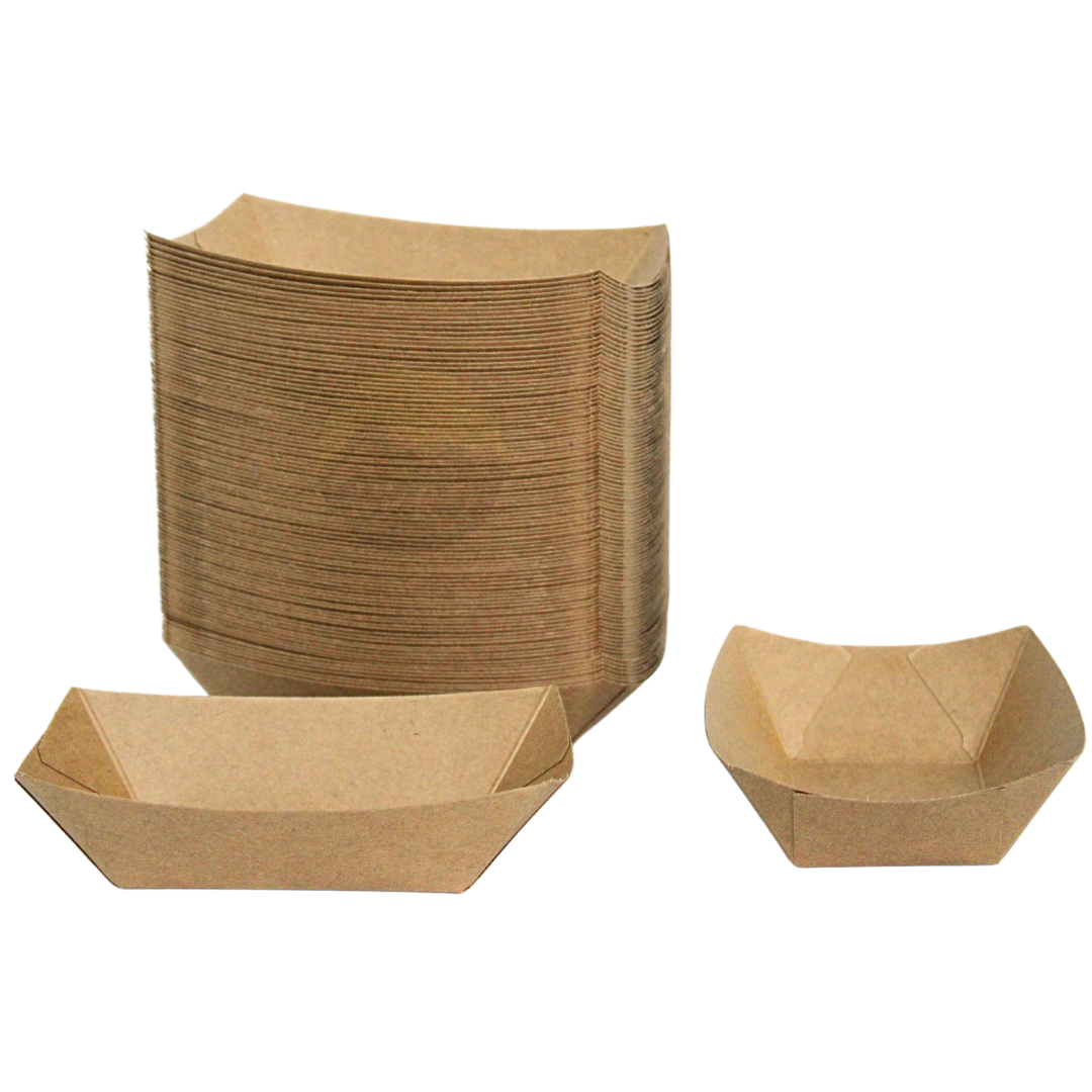 Kraft Snack Tray - Finger Food Boat Tray S - 100 pieces