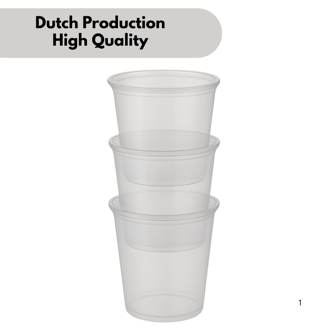 Reusable Transparent Round 1000cc - 100 pieces