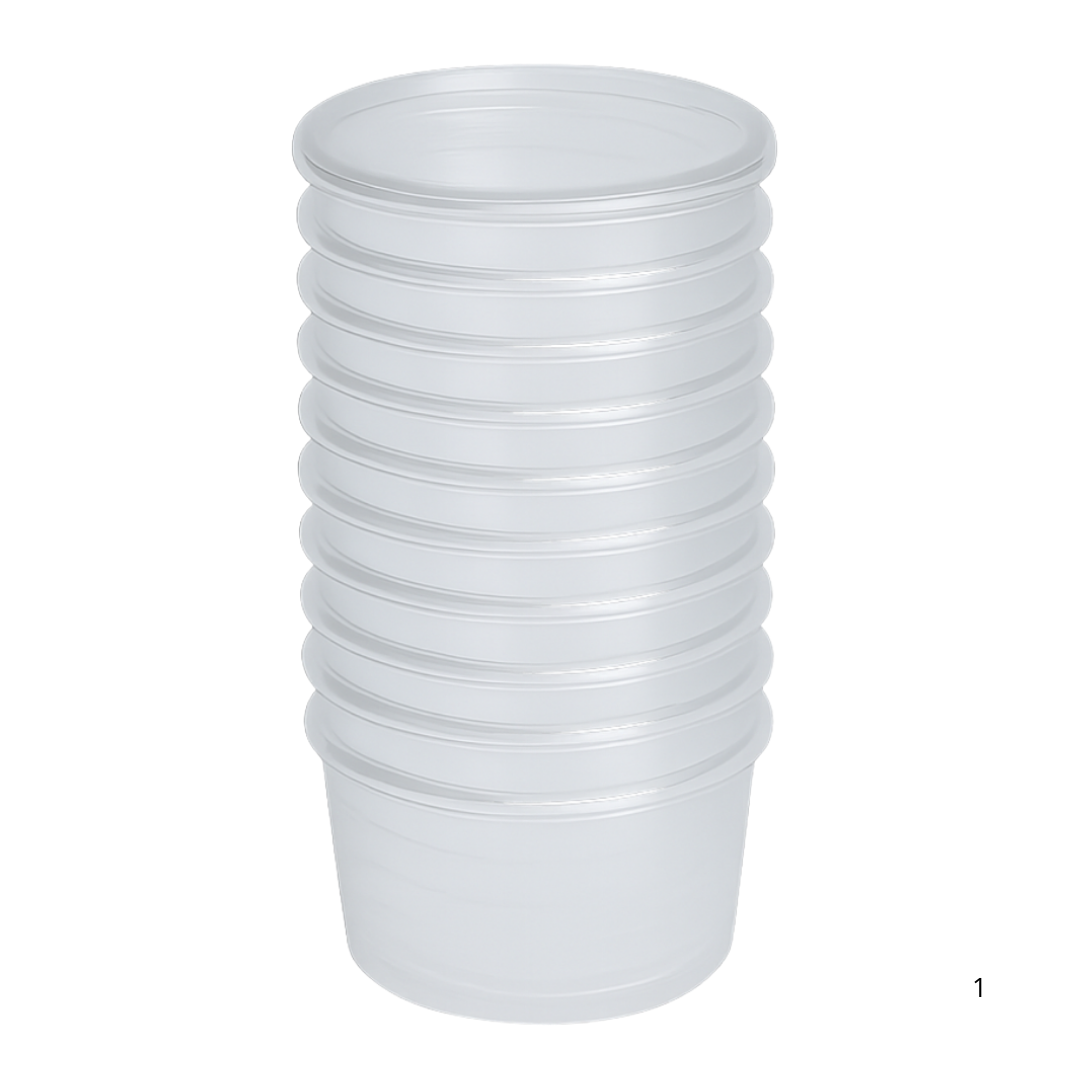 Mikrowelleschale transparent rund 500cc - 100 Stück