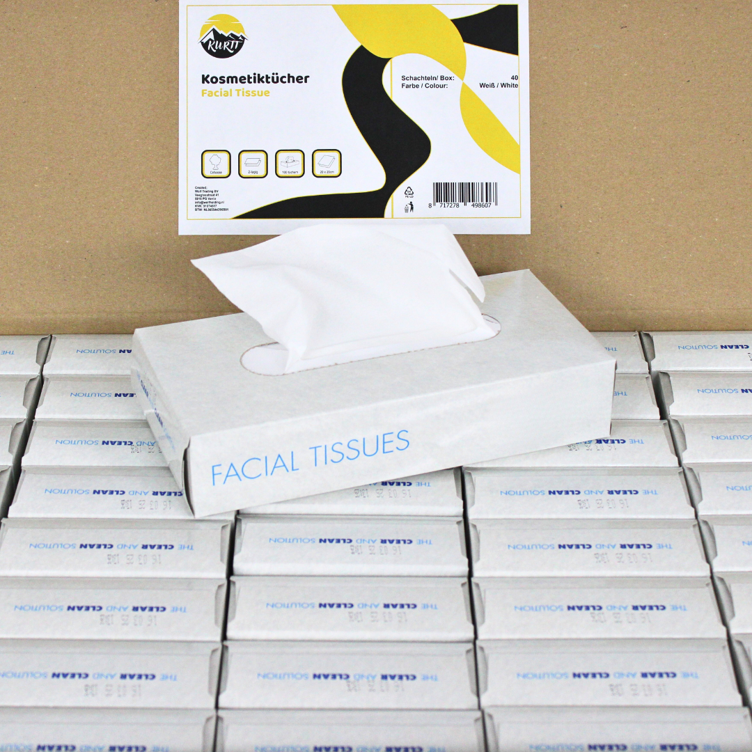 4000 lommetørklæder, 2-lags, 20x20 cm værdipakke, (40 x 100) papirlommetørklæder, FSC og miljømærkede - rengøringsservietter