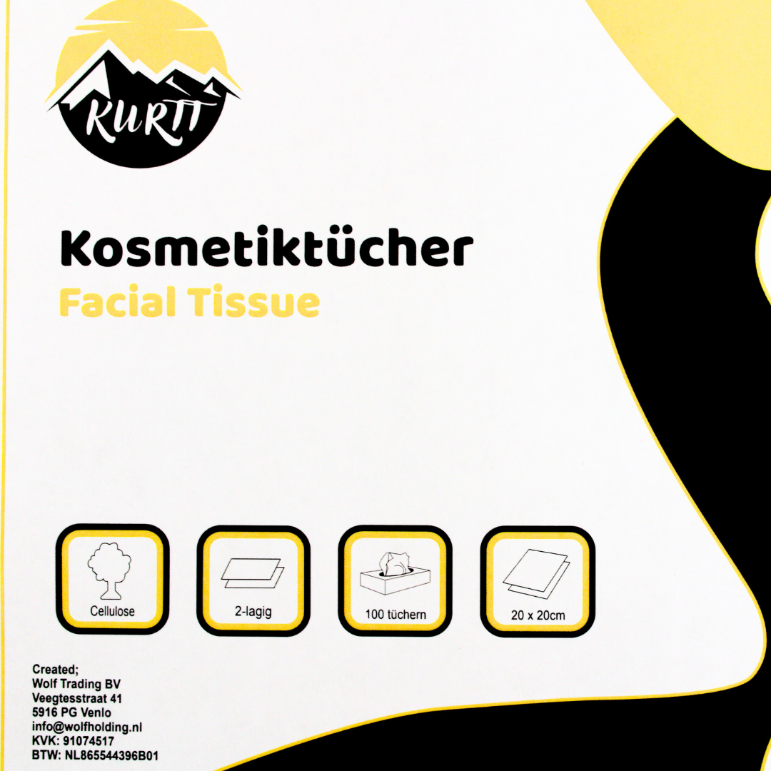 4000 lommetørklæder, 2-lags, 20x20 cm værdipakke, (40 x 100) papirlommetørklæder, FSC og miljømærkede - rengøringsservietter