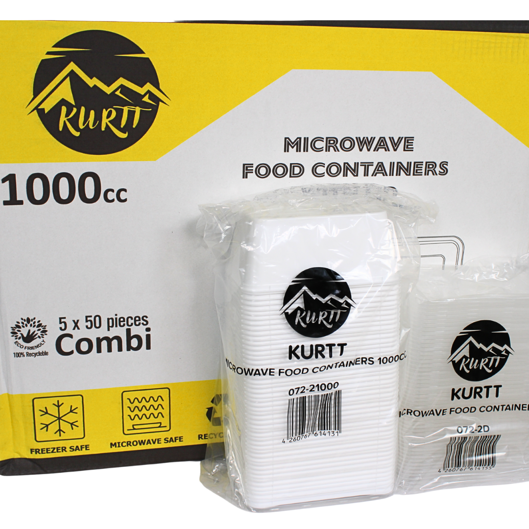 Microwave containers with lid white