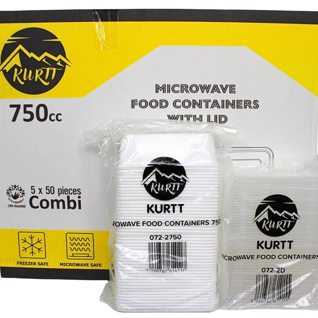 Microwave containers with lid white