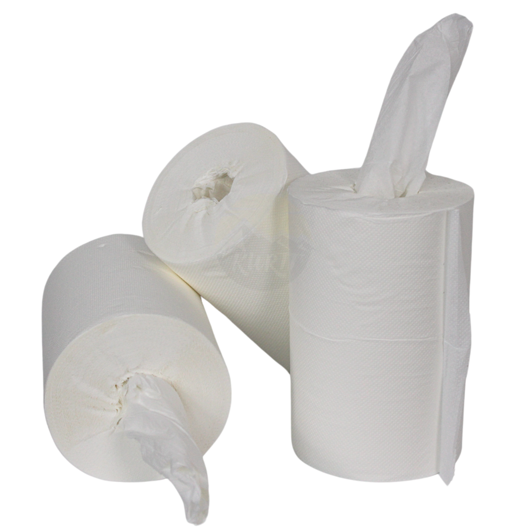 12 mini rengøringsrulle 120 m uden rør - 1 -lags perforeret