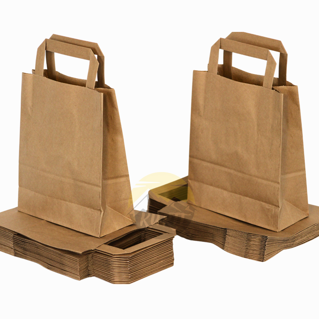 Papiertragetasche braun 18 + 08 x 22 cm