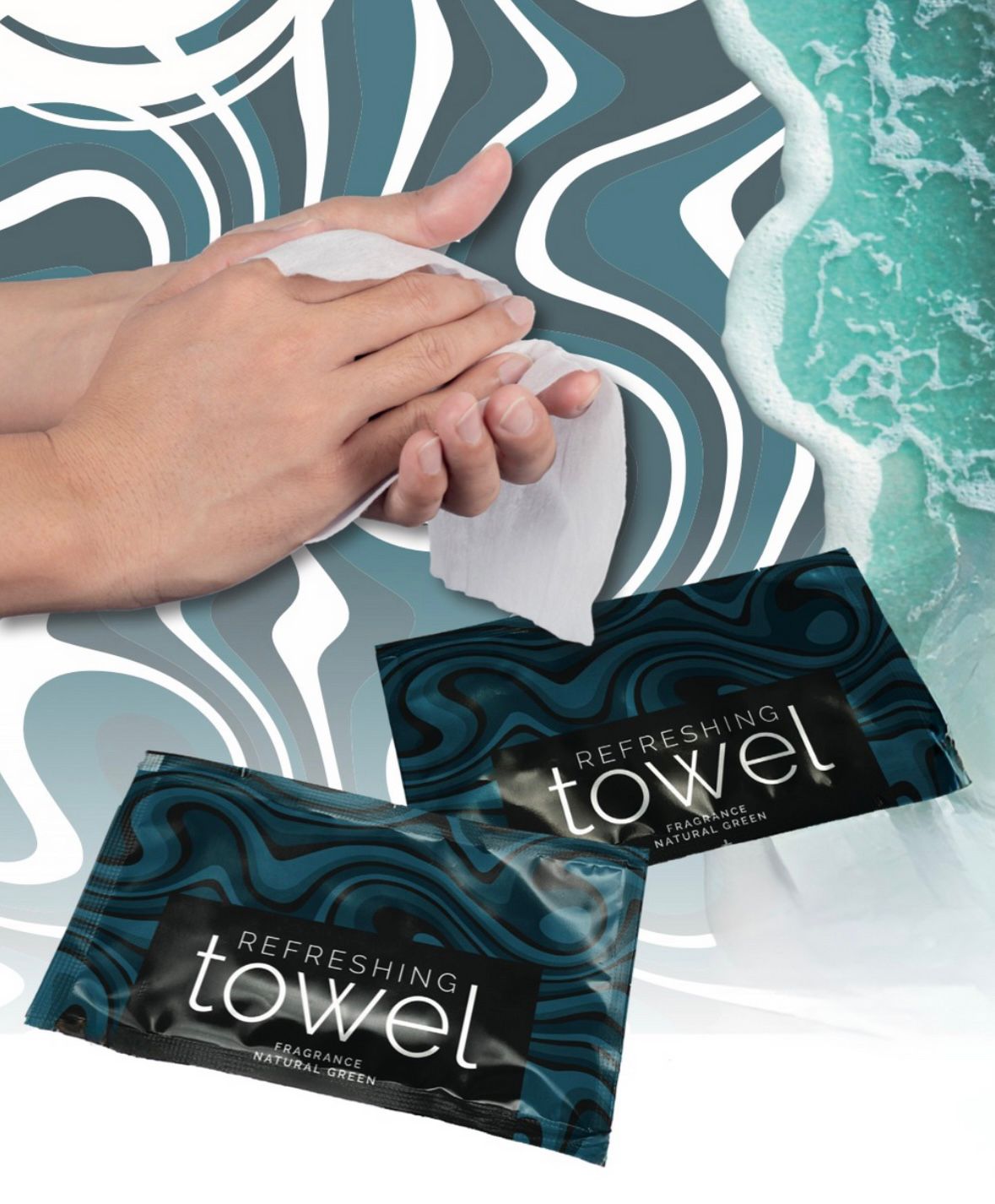 Erfrischungstücher, Reinigungstücher, Feuchttücher, Biologisch abbaubar