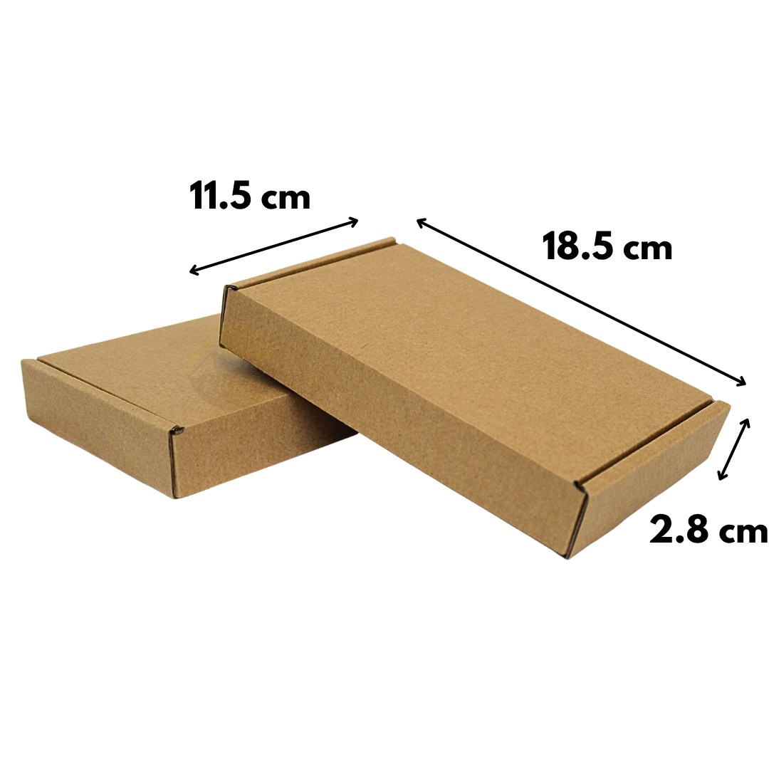 Briefkastenkartons, Versandkartons Braun 185x115x28mm
