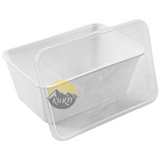 Microwave containers with lid white 1000ML - 50 pieces