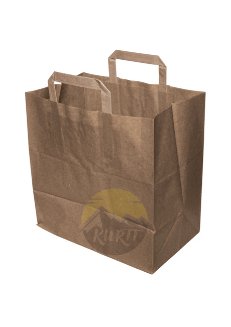 Paper carrier bag brown 26 + 17 x 25 cm - 250 pieces