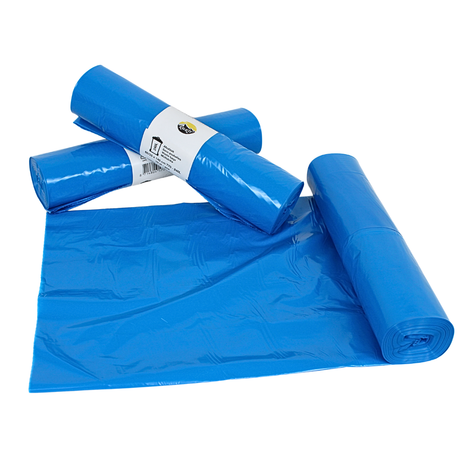 Müllsäcke LDPE 65/25x140cm Abfallsäcke Blau Typ 70 Auf Rolle | 100 Stück