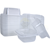 Saladebakjes 250ml Transparant – 100 Stuks met vaste Deksel | Sausbakjes