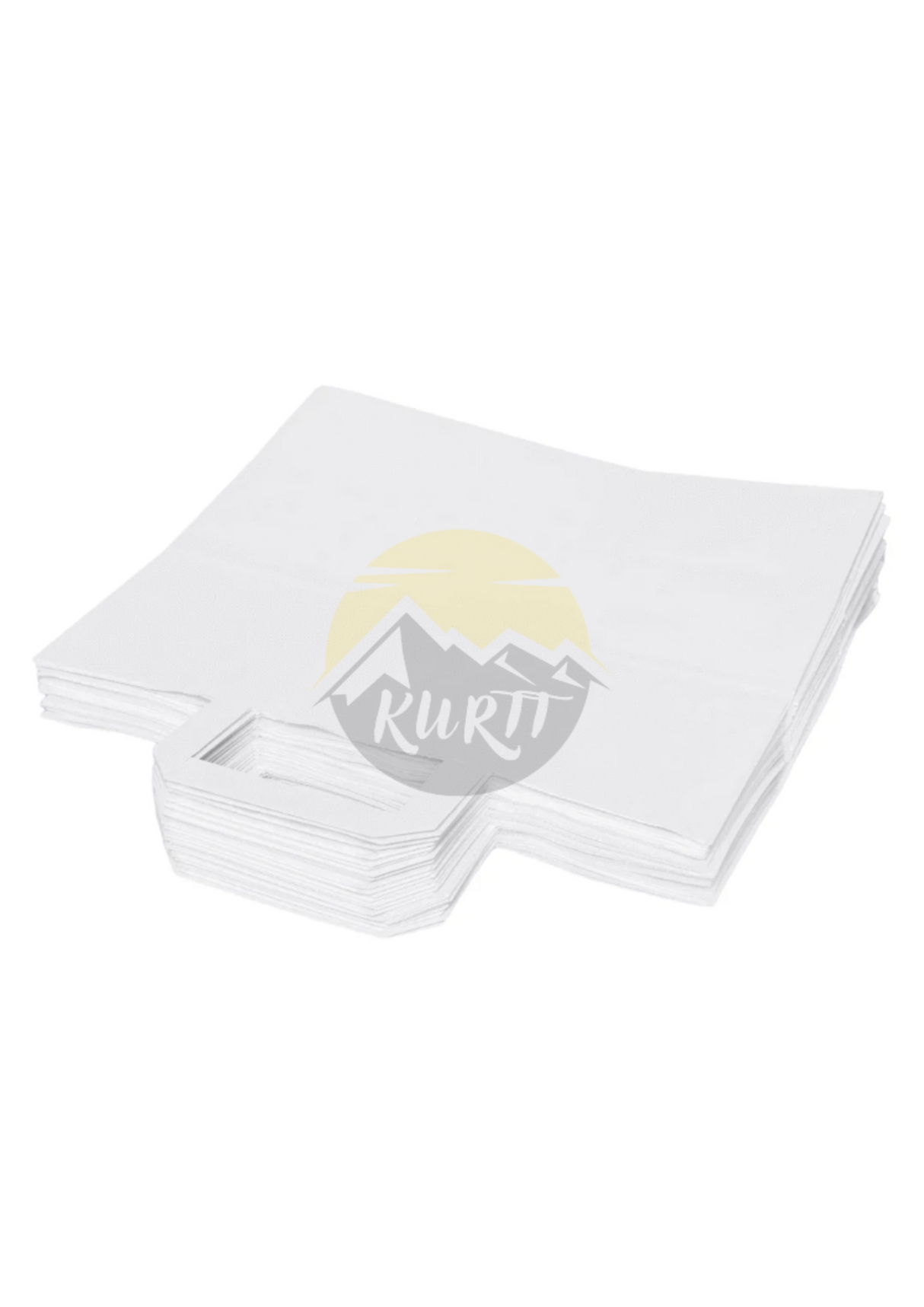 Paper carrier bag white 32 + 17 x 26 cm - 250 pieces