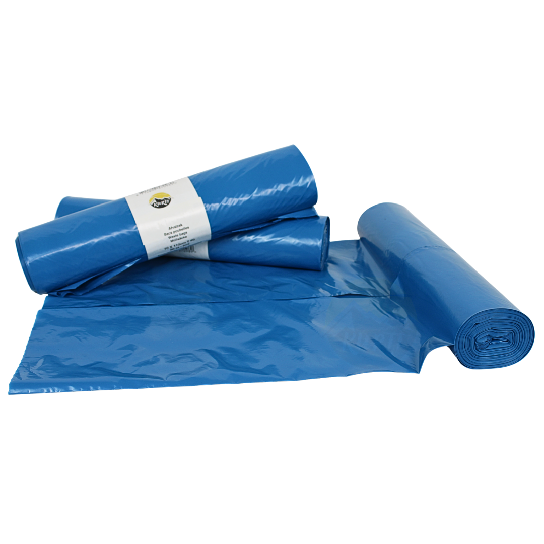 Müllsäcke LDPE 70x110cm Blau Typ 60 Auf Rolle | 200 Stück