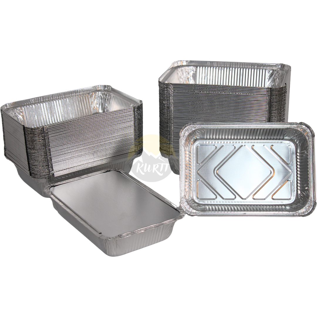 Aluminum container 845 L with lids - 100 pieces