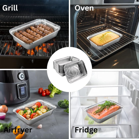 Aluschalen R45-911L mit Deckel - 100 Stück