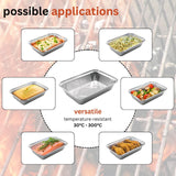 Aluminum tray 911 with lids - 100 pieces