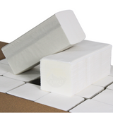 1000 Papieren handdoekjes, wit 2-laags 24 x 21 cm Z-vouw ( 5 x 200 vellen)