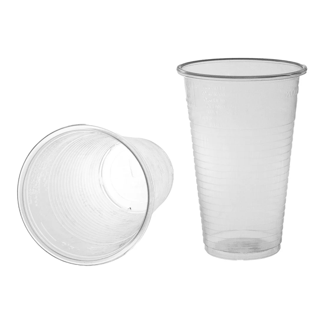 Disposable drinking cups transparent 0.2l - 100 pieces