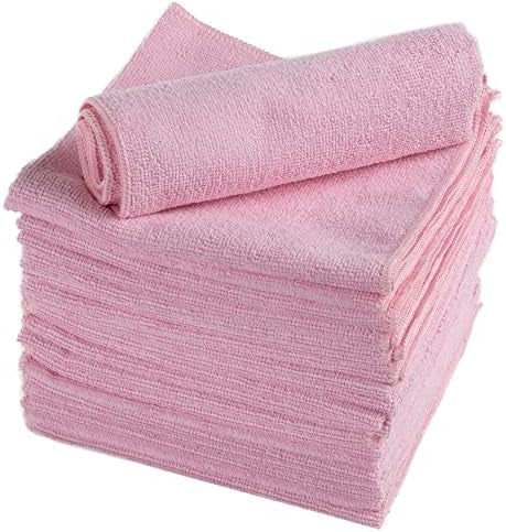 Microvezeldoeken 40 x 40 cm roze - 10 stuks