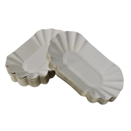 Scalloped cardboard tray - 250 pieces