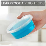 Microwave containers with lids Transparent 350ML ROUND - 50 pieces