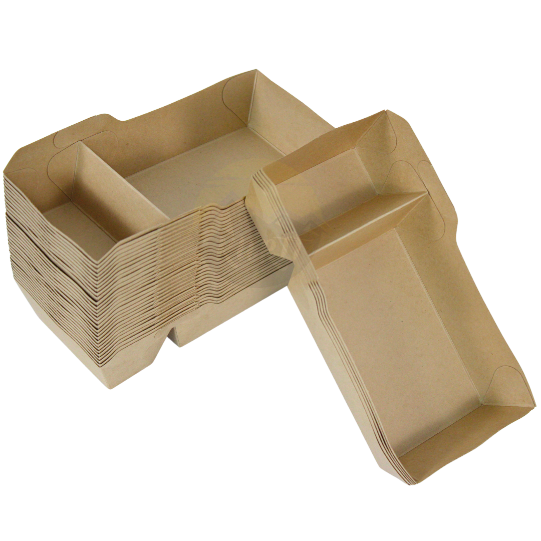 Snack containers A22 Kraft paper - 100 pieces