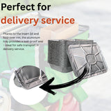 Aluminum containers 1020L 2-divided with aluminum lids - 100 pieces