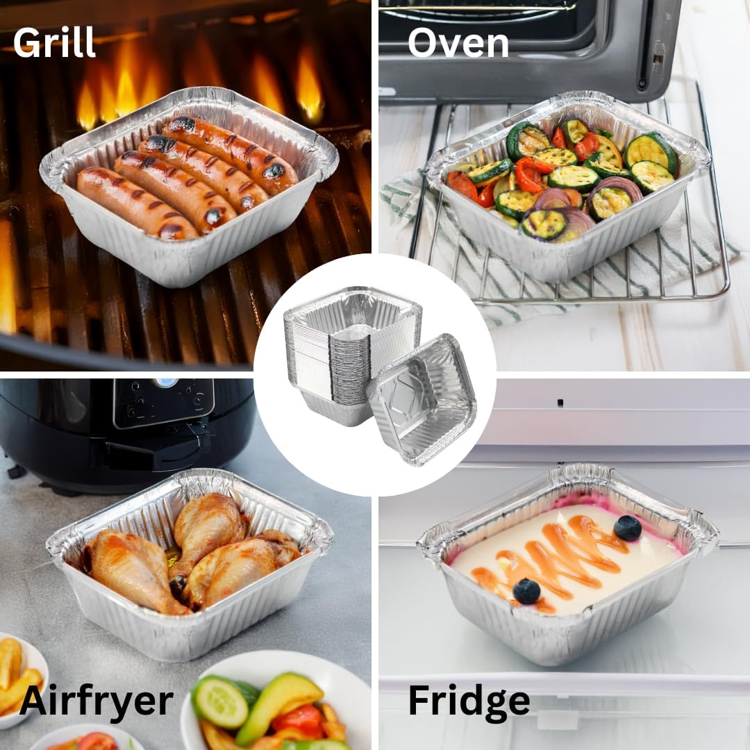 Aluminum container 450 L with lids - 100 pieces