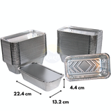 Aluminiumscontainer 670 L med låg - 100 stykker