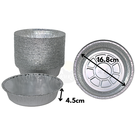 Aluminiumbakje C801-770L rond met deksels - 100 stuks