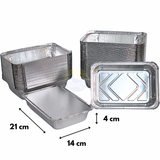Aluminum tray R1-845L with lids - 100 pieces