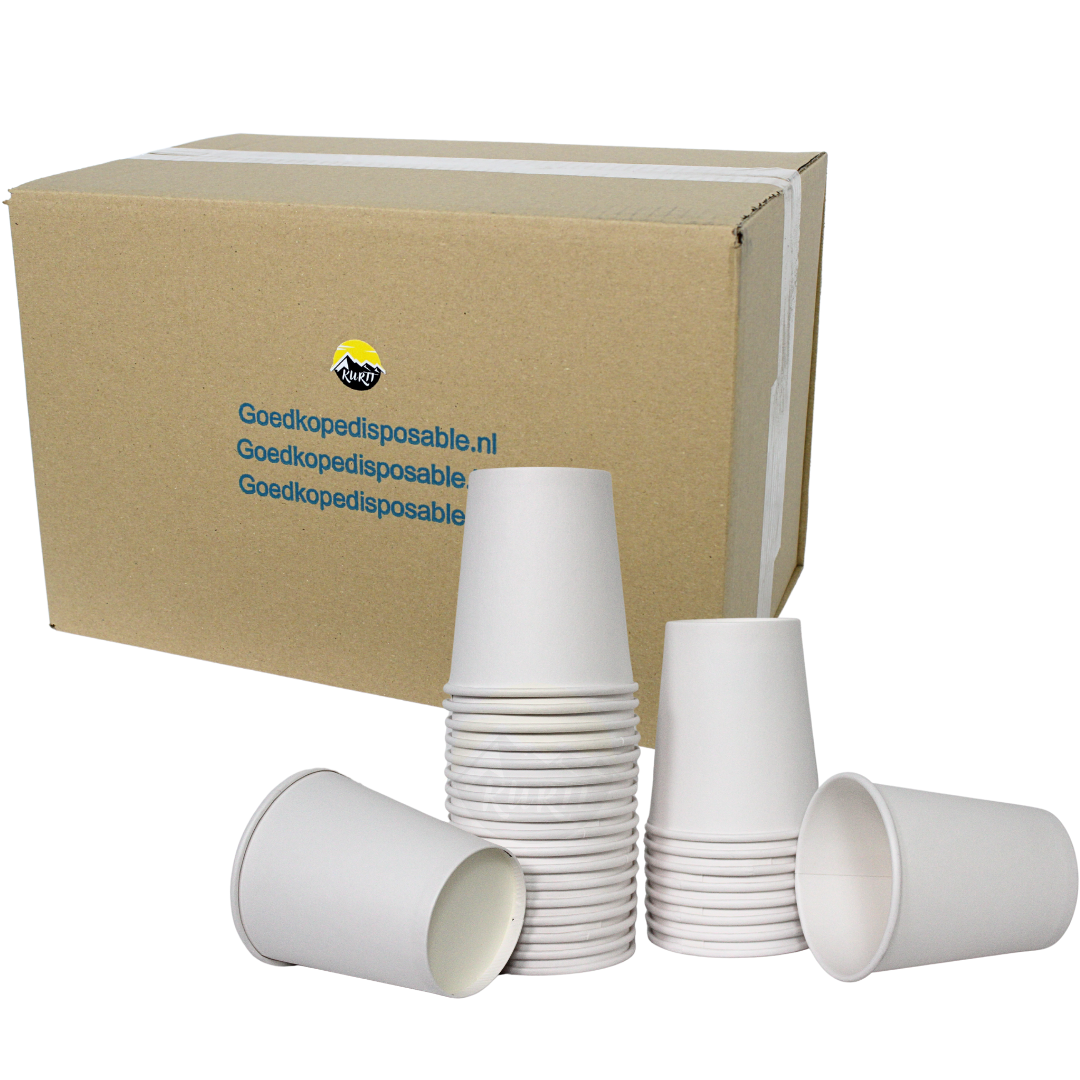 Cardboard drinking cup 200ml White - 1000 pieces
